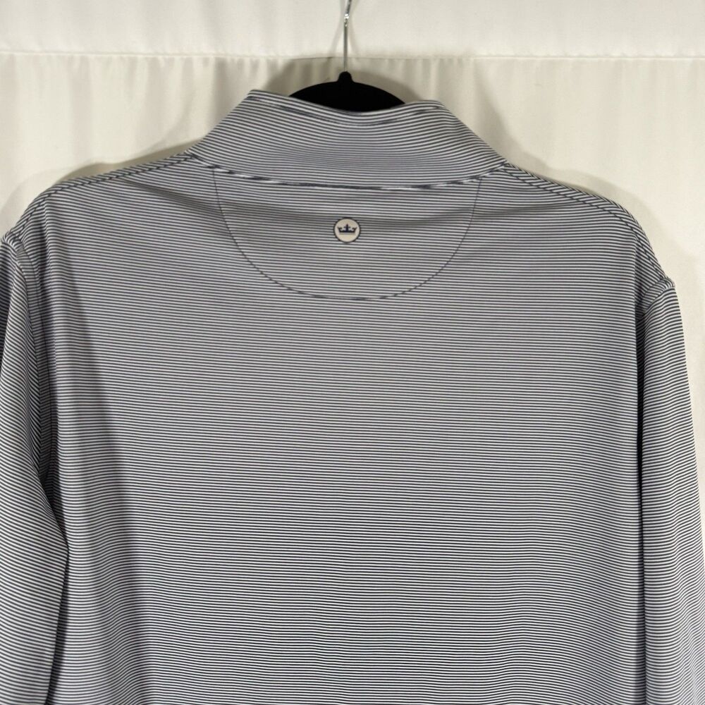 New Peter Millar Kansas City Royals Charity Sweater Men Large White Blue Striped - Picture 10 of 11